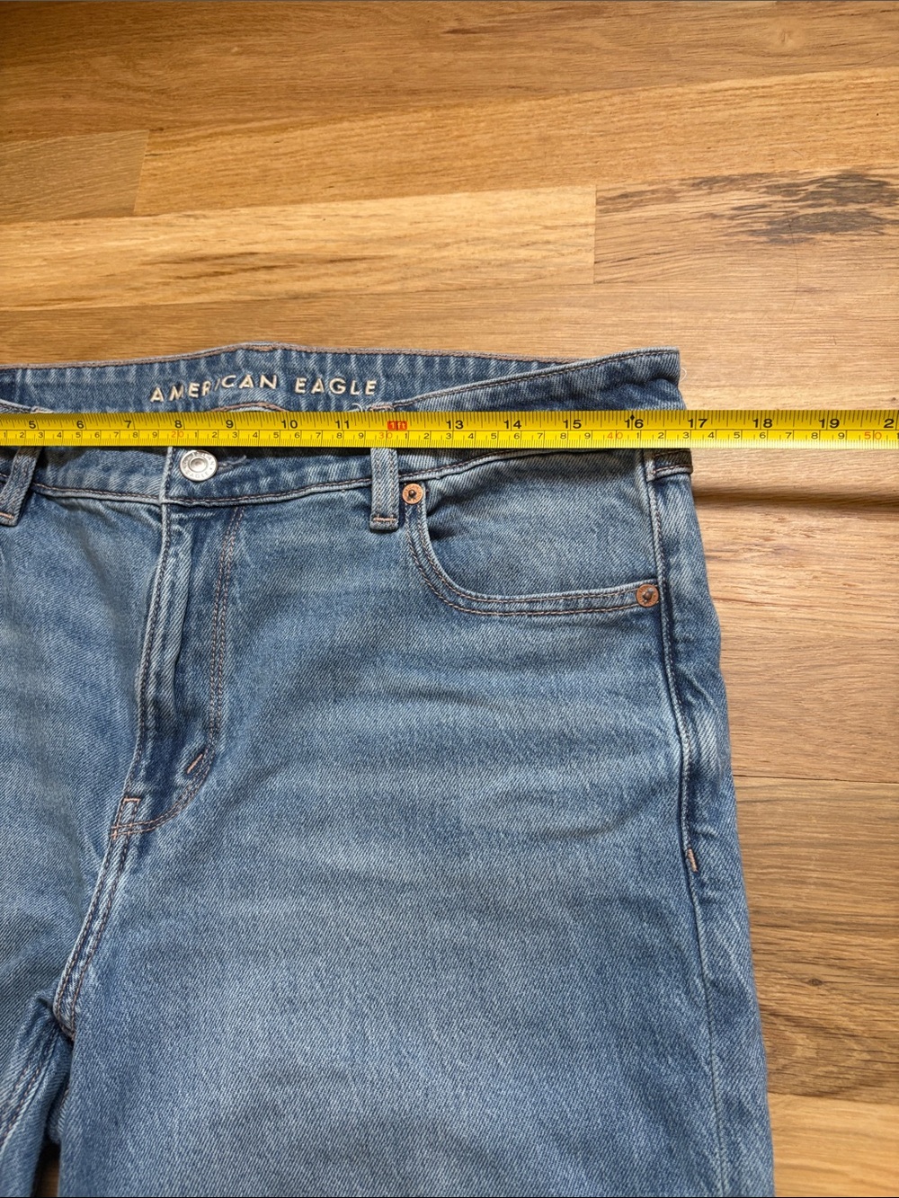 American Eagle Outfitters Medium Blue Wide-Leg Flare Jeans 10R - Picture 7 of 15